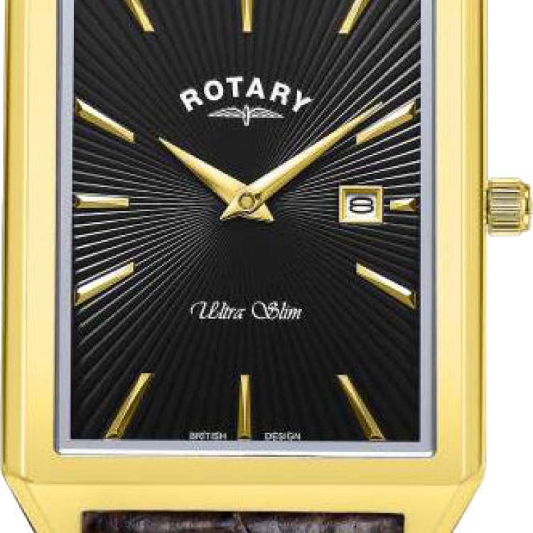 Rotary Watch Ultra Slim Rectangular Mens