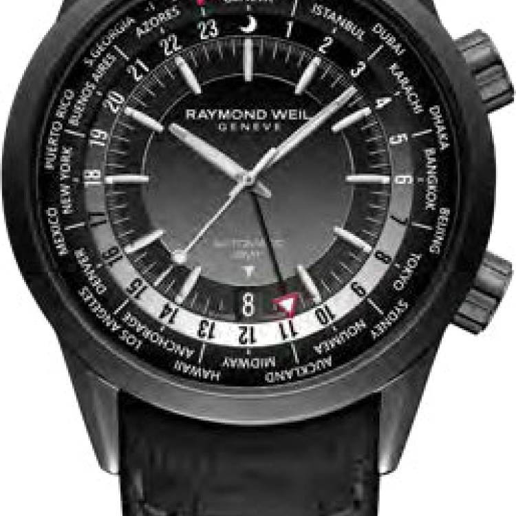 Raymond Weil Watch Freelancer GMT Worldtimer Black