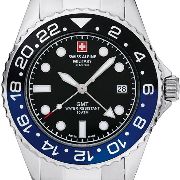 Swiss Alpine Military Watch Master Diver GMT - Black
