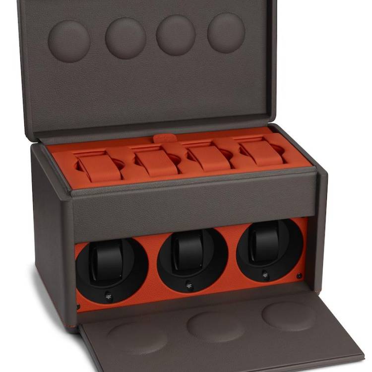 Scatola del Tempo Watch Winder 7RT Grey Orange - Grey