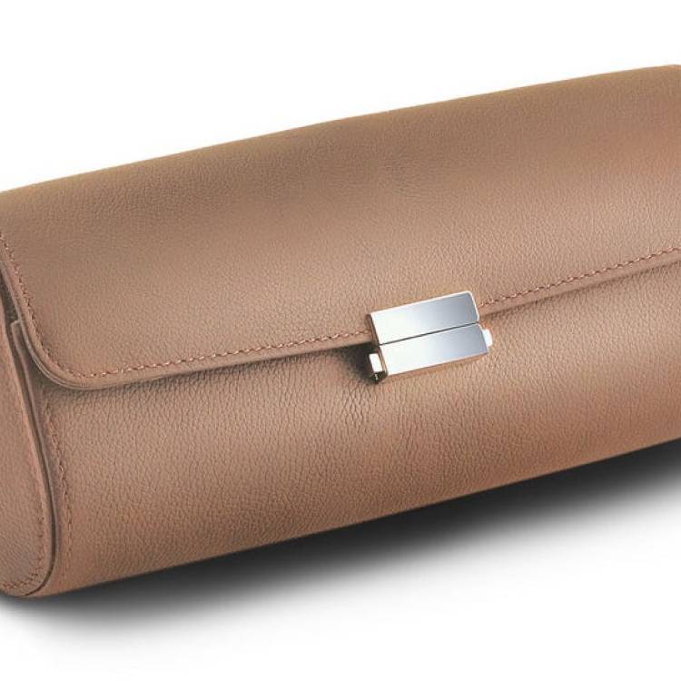 Scatola del Tempo Watch Case Viaggio Pochette Chestnut