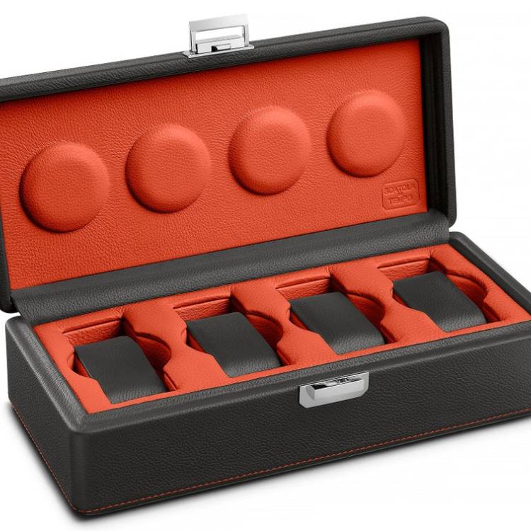 Scatola del Tempo Watch Case Valigetta 4 Grey Orange