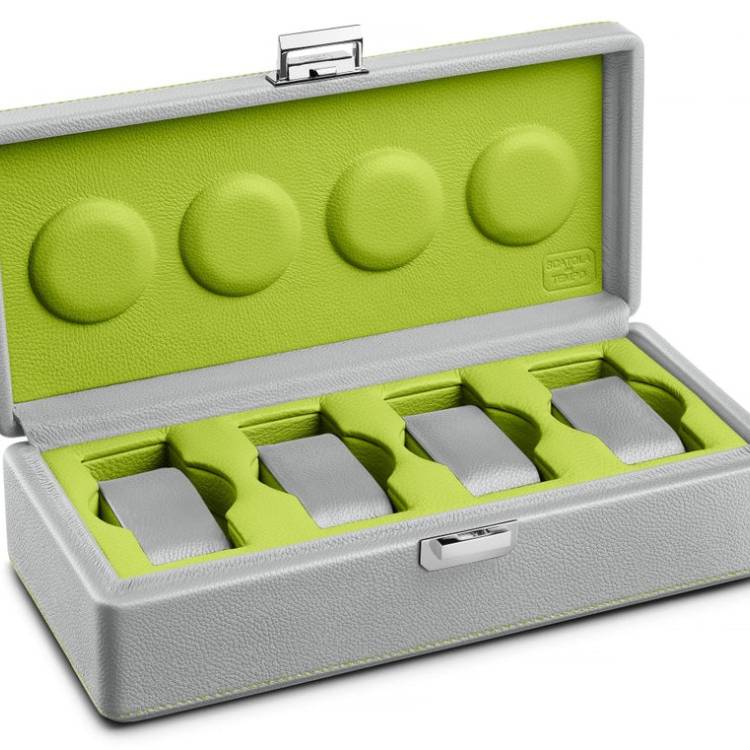 Scatola del Tempo Watch Case Valigetta 4 Grey Green
