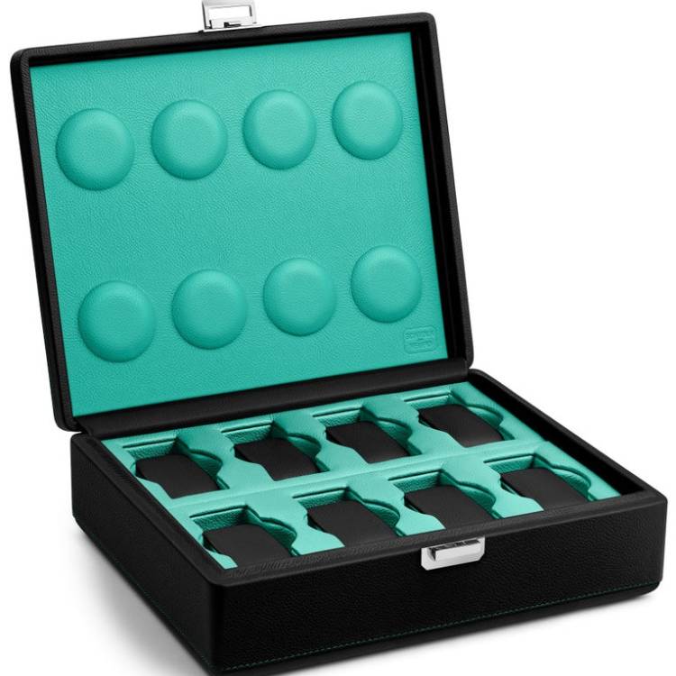 Scatola del Tempo Watch Case Valigetta 8 Black Blue Tiffany