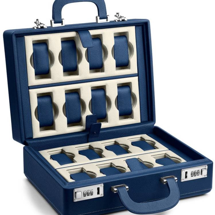 Scatola del Tempo Watch Case Valigetta 16 Blue Off White