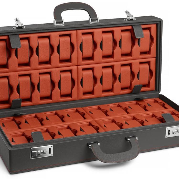 Scatola del Tempo Watch Case Valigetta 32 Grey Orange