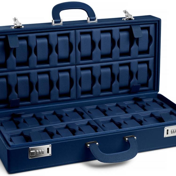 Scatola del Tempo Watch Case Valigetta 32 Blue