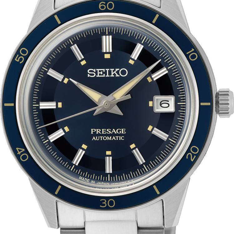 Seiko Presage Watch 60s Style - Blue