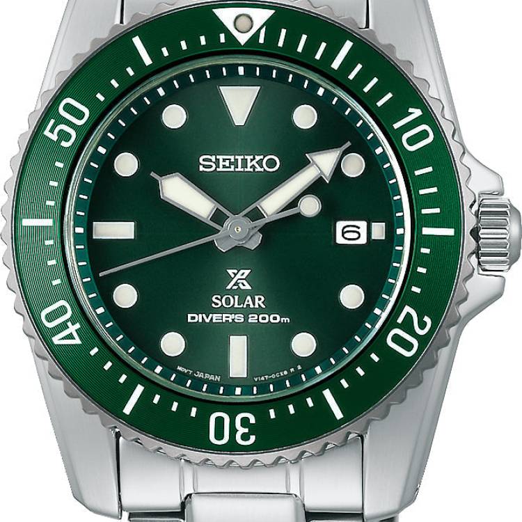 Seiko Watch Prospex Compact Solar Scuba Diver - Green
