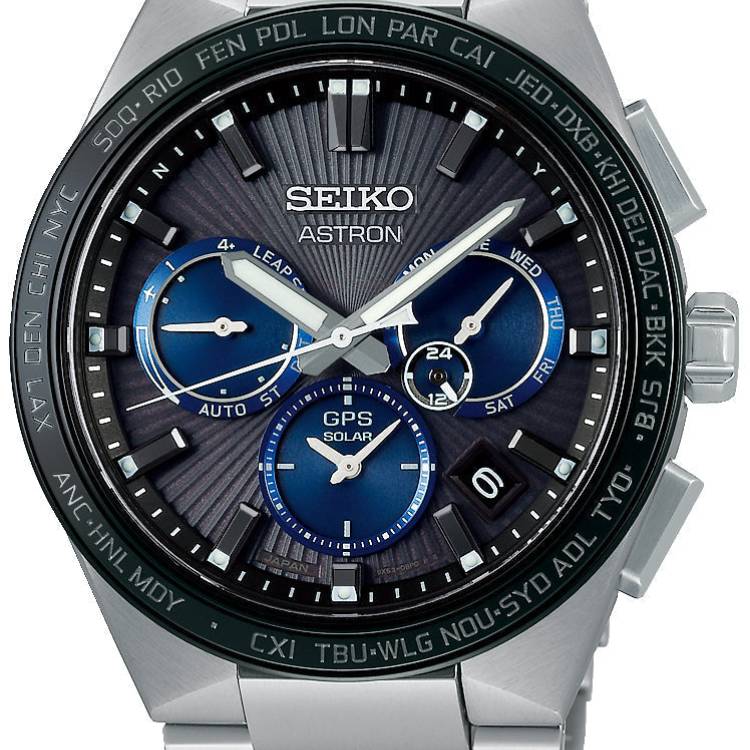 Seiko Astron Watch Sunray Dark Night GPS Solar - Black
