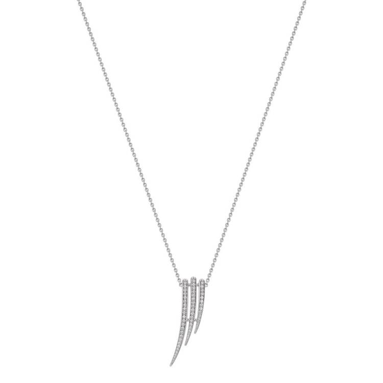 Shaun Leane 18ct White Gold Diamond Pave Cascade Necklace - White Gold