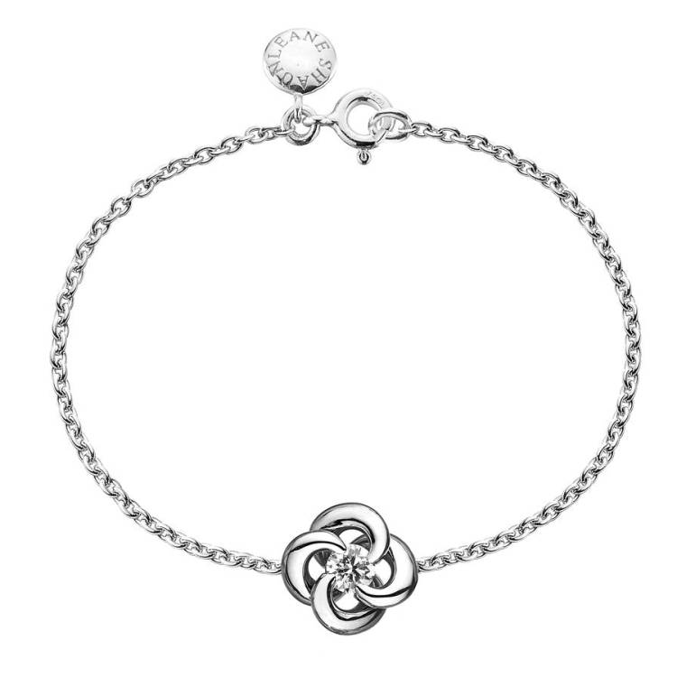 Shaun Leane Entwined 18ct White Gold Diamond Petal Flower Bracelet - White Gold