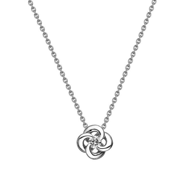 Shaun Leane Entwined 18ct White Gold Diamond Petal Flower Necklace - White Gold