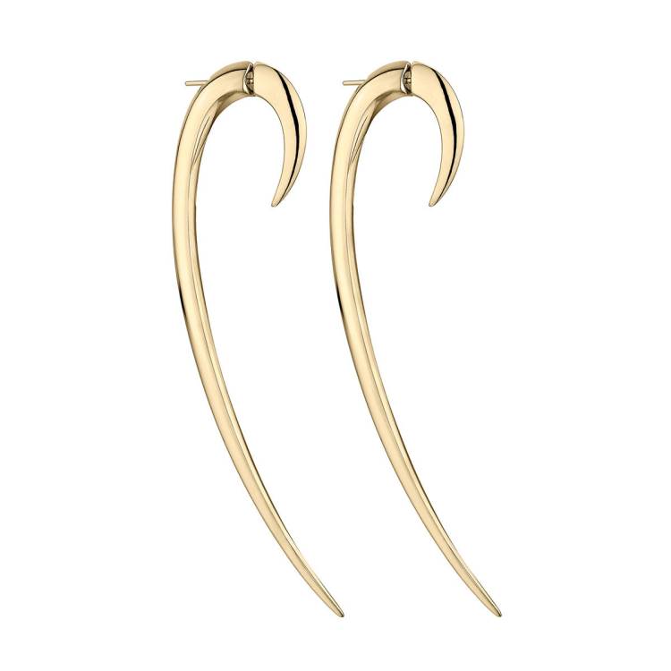 Shaun Leane Hook 18ct Yellow Gold Plated Sterling Silver Size 3 Earrings - Gold