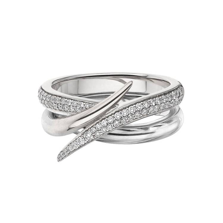 Shaun Leane Interlocking 18ct Gold and Diamond Ring Set - V