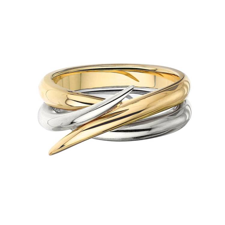 Shaun Leane Interlocking 18ct Yellow and White Gold Ring Set - K