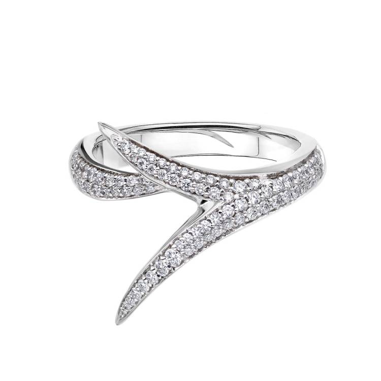 Shaun Leane Interlocking Embrace 18ct White Gold Diamond Ring - T