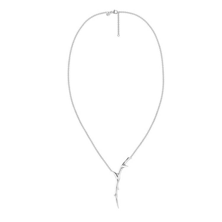 Shaun Leane Rose Thorn Sterling Silver Single Drop Pendant - Silver