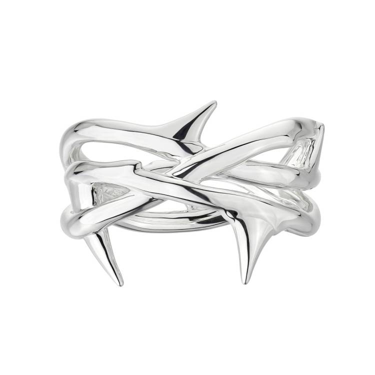 Shaun Leane Rose Thorn Sterling Silver Triple Band Ring - U