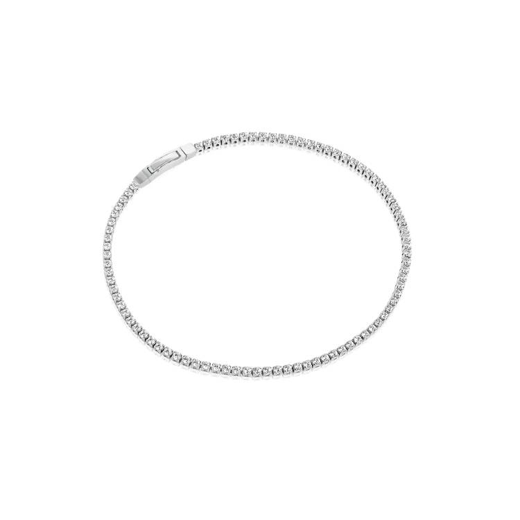 Sif Jakobs Ellera Sterling Silver White Zirconia Tennis Bracelet - 17cm