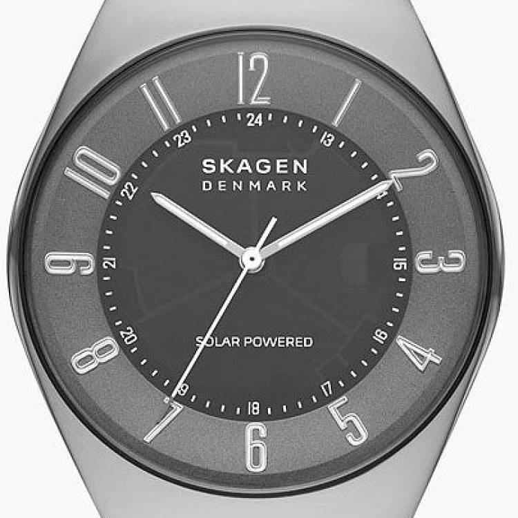 Skagen Watch Grenen Solar Charcoal Steel Mens - Grey