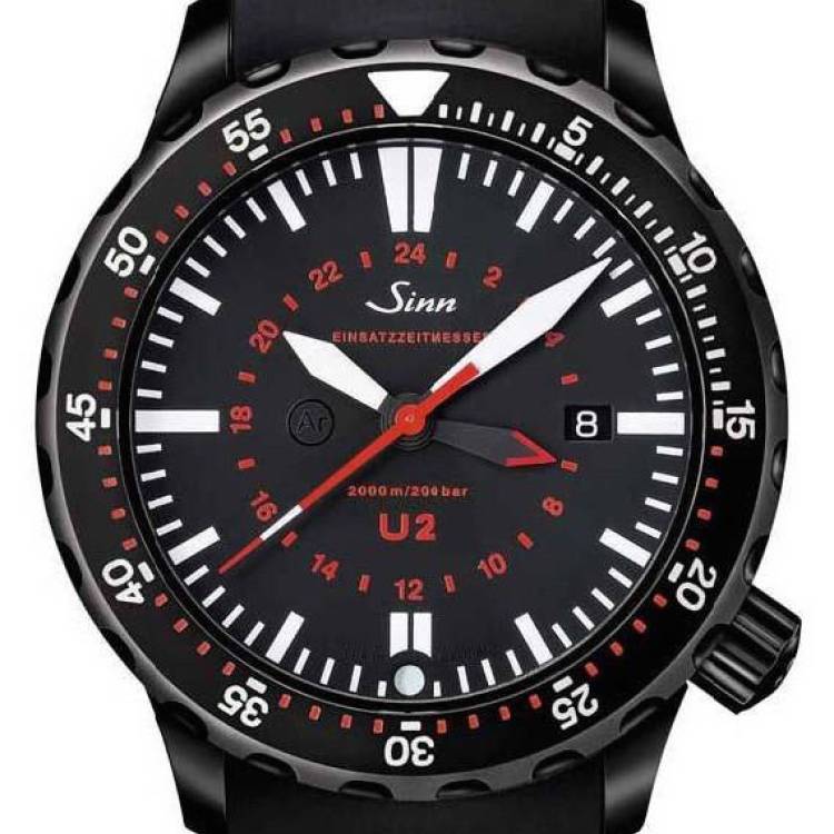 Sinn Watch U2 S - EZM 5 Rubber - Black