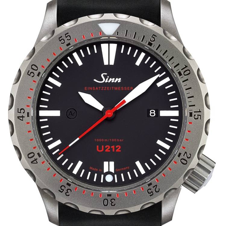 Sinn Watch U212 - EZM 16 Silicone - Black