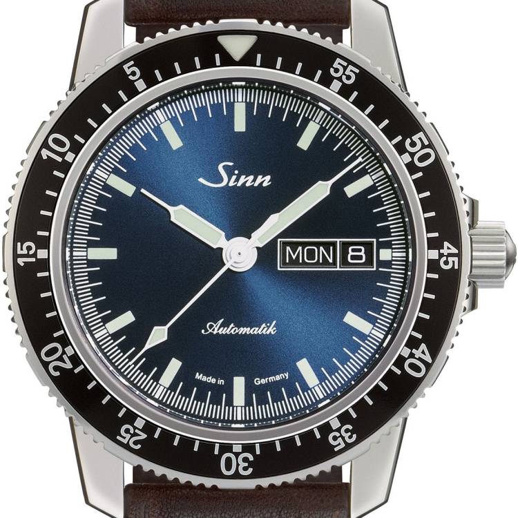 Sinn Watch 104 St Sa I B Cowhide Vintage Dark Brown - Blue