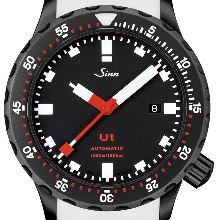Sinn Watch U1 S Silicone White - Black