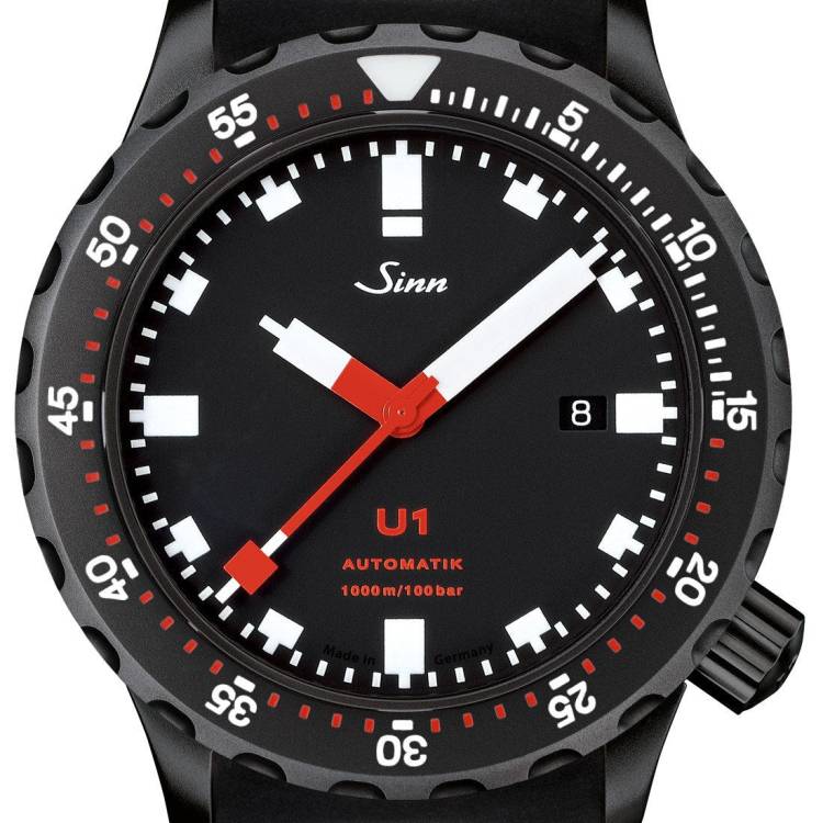 Sinn Watch U1 S Silicone Black - Black