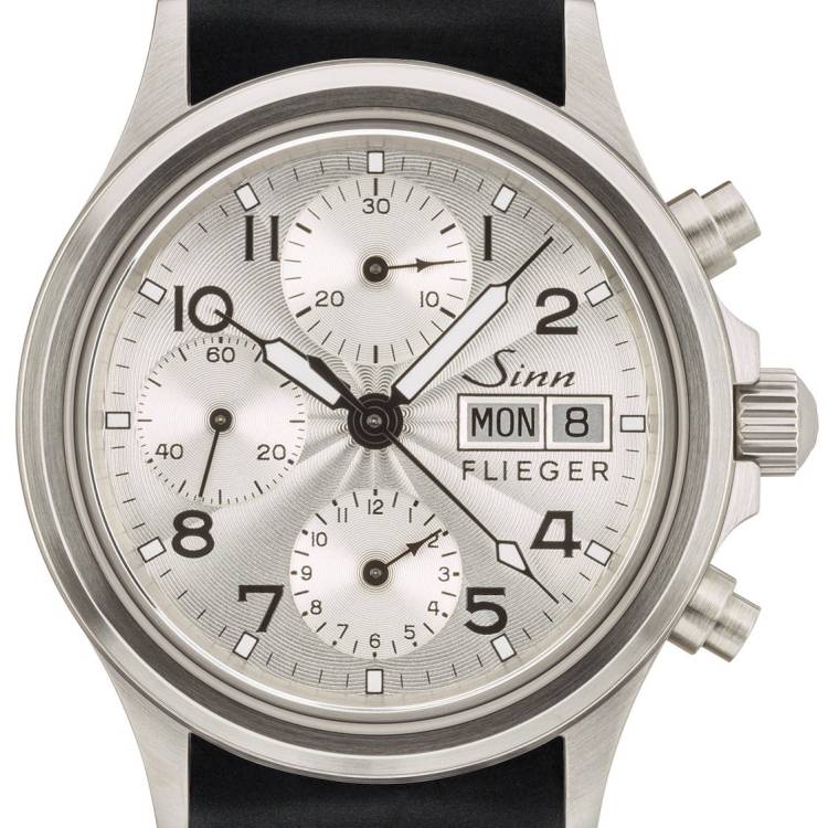 Sinn Watch 356 Sa Pilot III Silicone Black - Silver