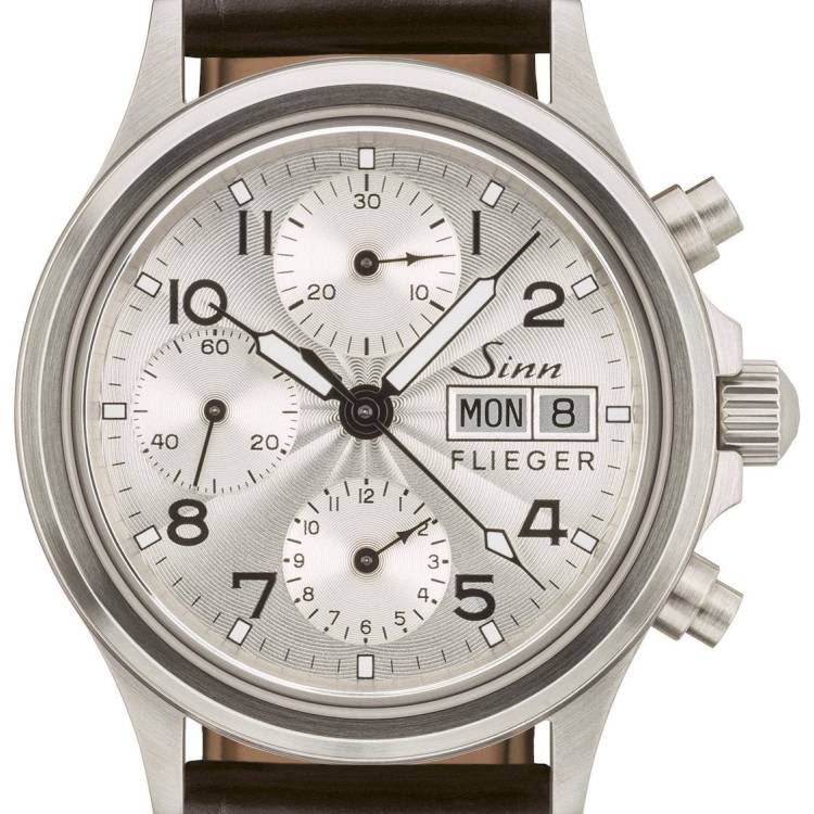 Sinn Watch 356 Sa Pilot III Russia Leather Mocha - Silver