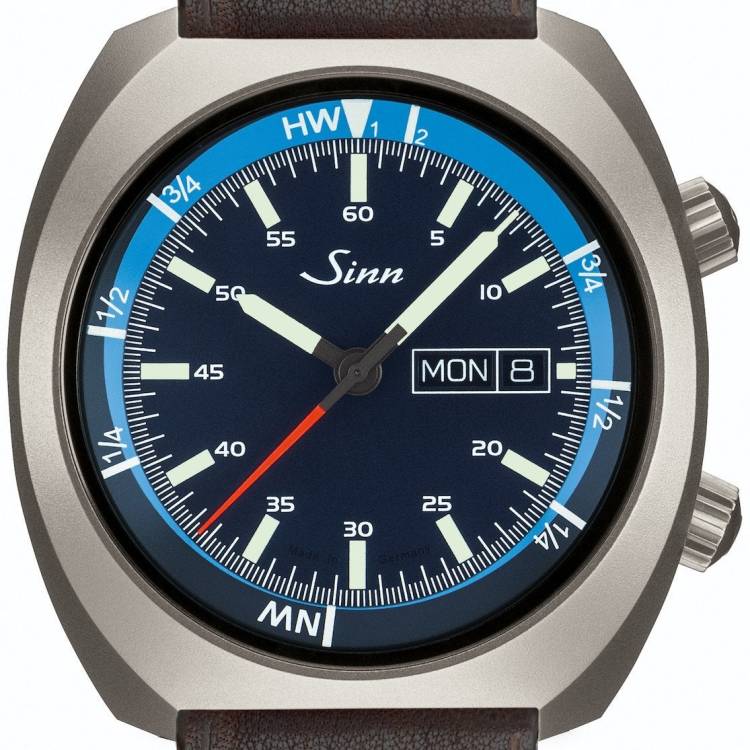 Sinn Watch 240 St GZ Vintage Dark Brown - Blue