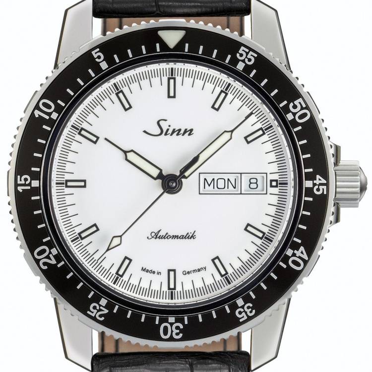 Sinn Watch 104 St Sa I W Aligator Leather Black - White
