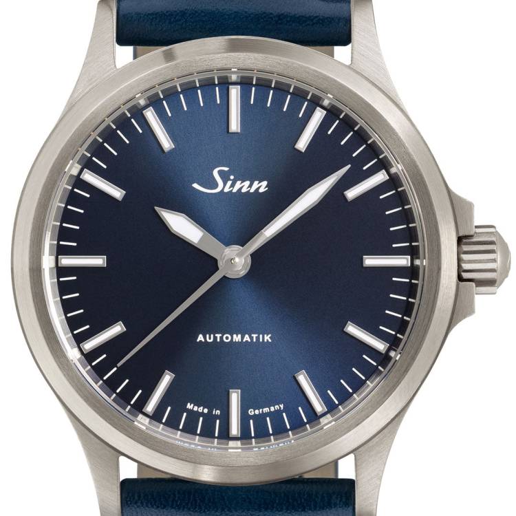 Sinn Watch 556 I B Blue Cowhide Strap - Blue