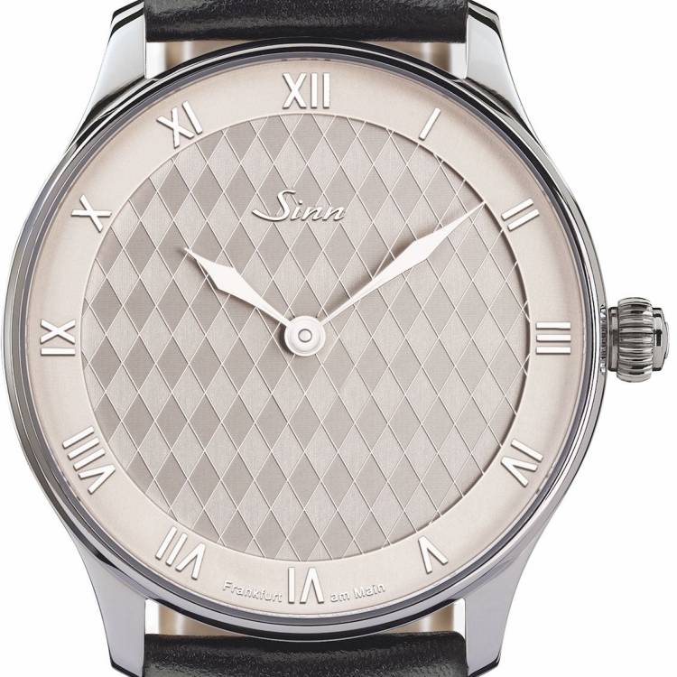 Sinn Watch 1746 Heimat Black Calf Leather - Silver