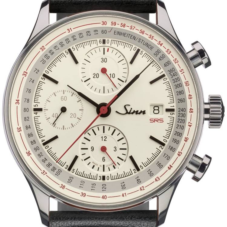 Sinn Watch 910 SRS Black Leather - Cream