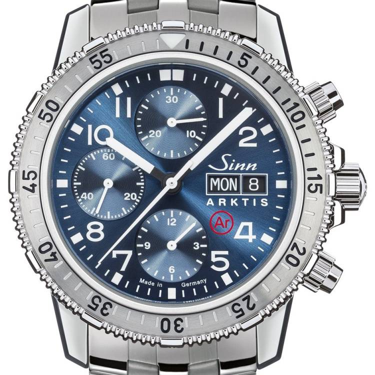 Sinn Watch 206 Arktis II Fine Link Bracelet - Blue