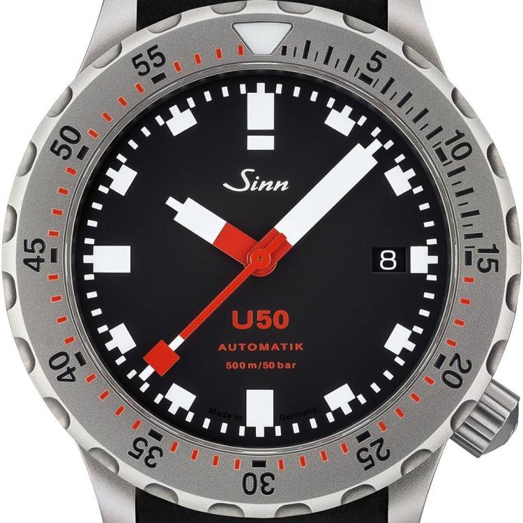 Sinn Watch U50 Silicone Black - Black