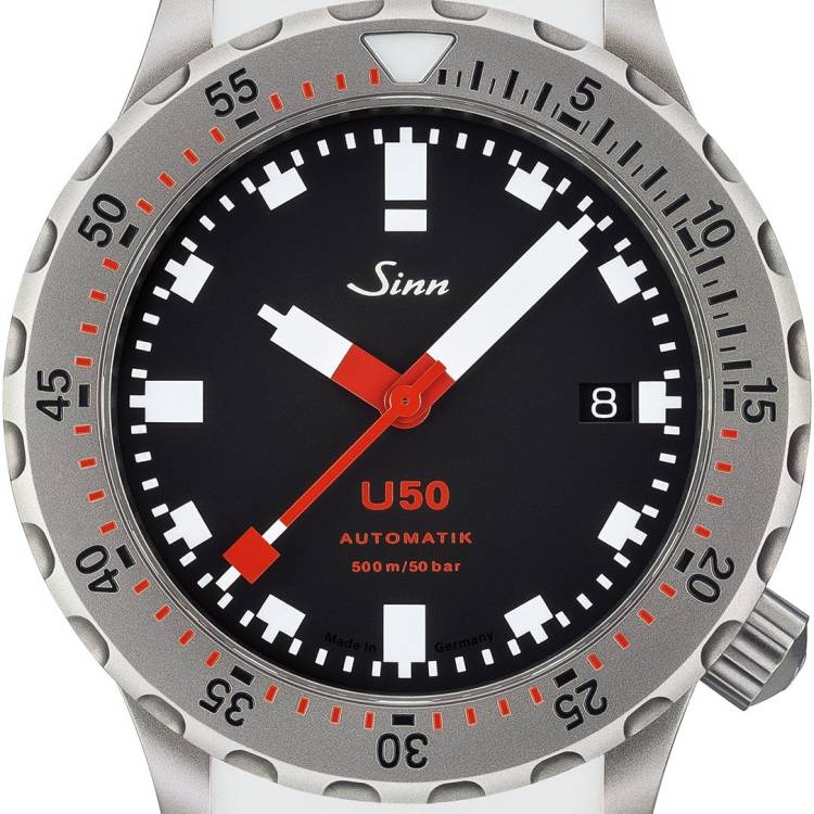 Sinn Watch U50 Silicone White - Black