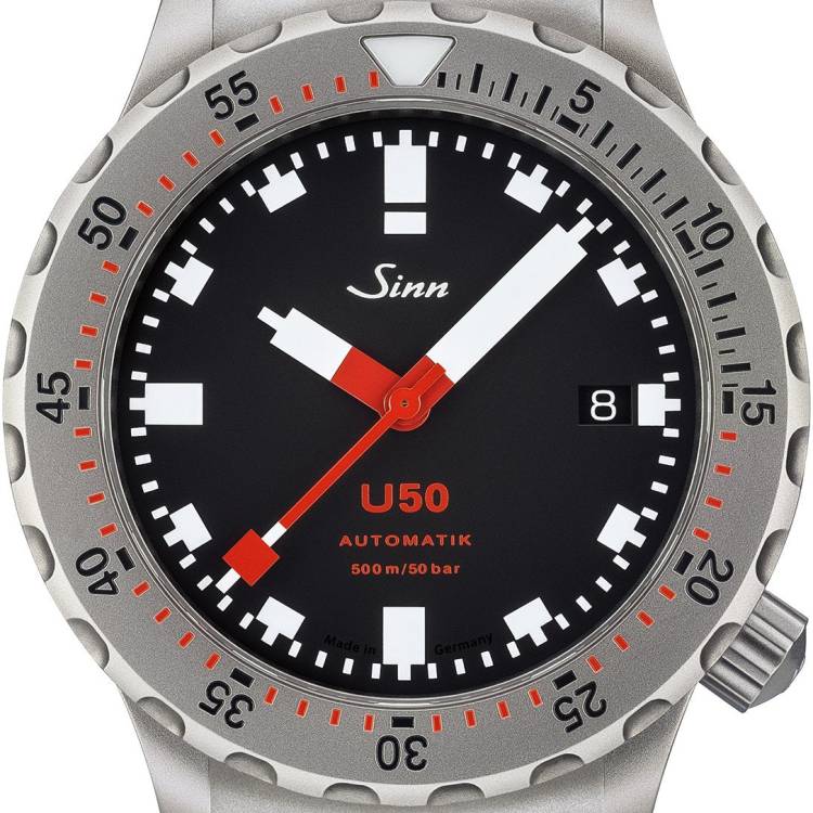 Sinn Watch U50 Tegimented H Link Bracelet - Black