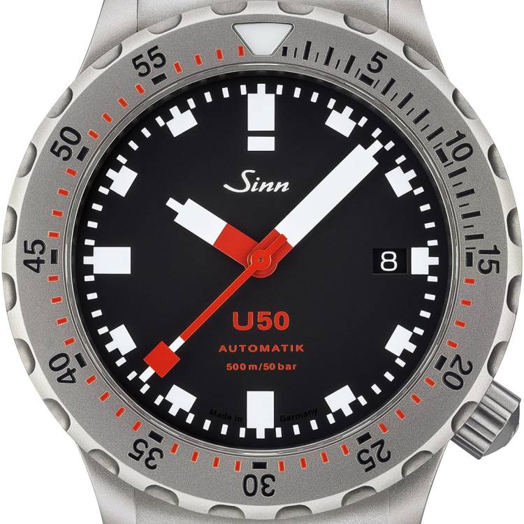 Sinn Watch U50 H Link Bracelet - Black