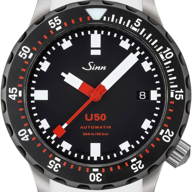 Sinn Watch U50 SDR Silicone White - Black