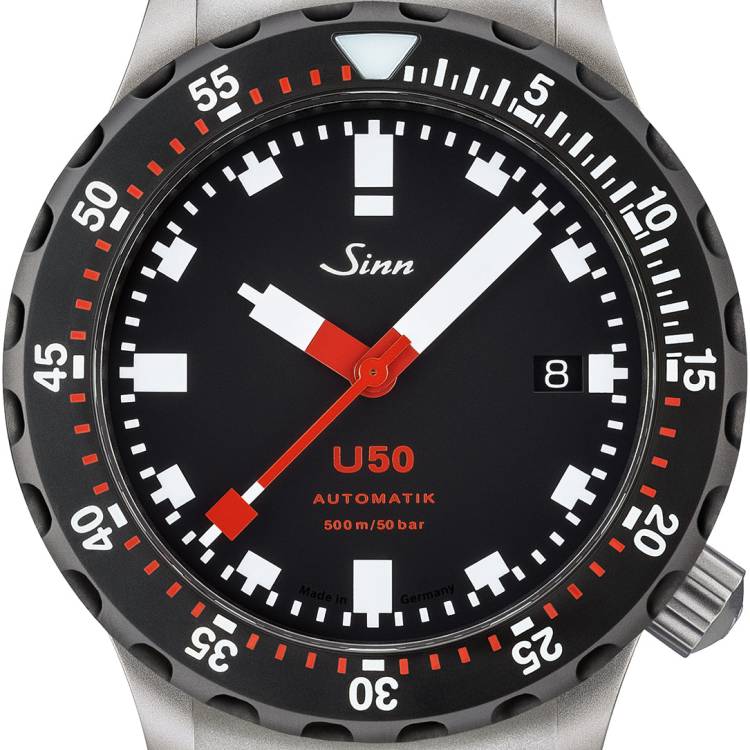 Sinn Watch U50 SDR H Link Bracelet - Black