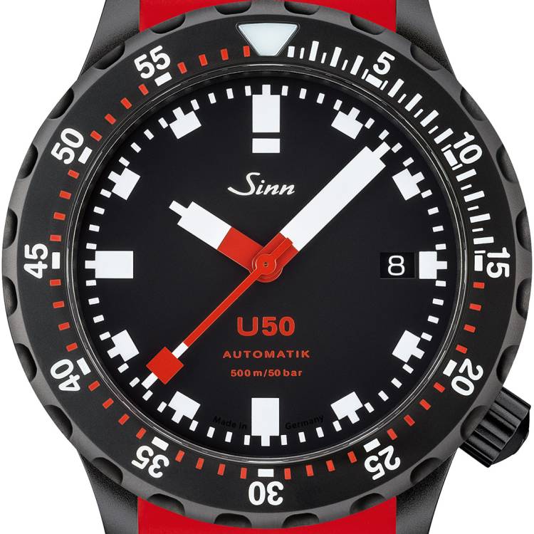 Sinn Watch U50 S Silicone Red - Black