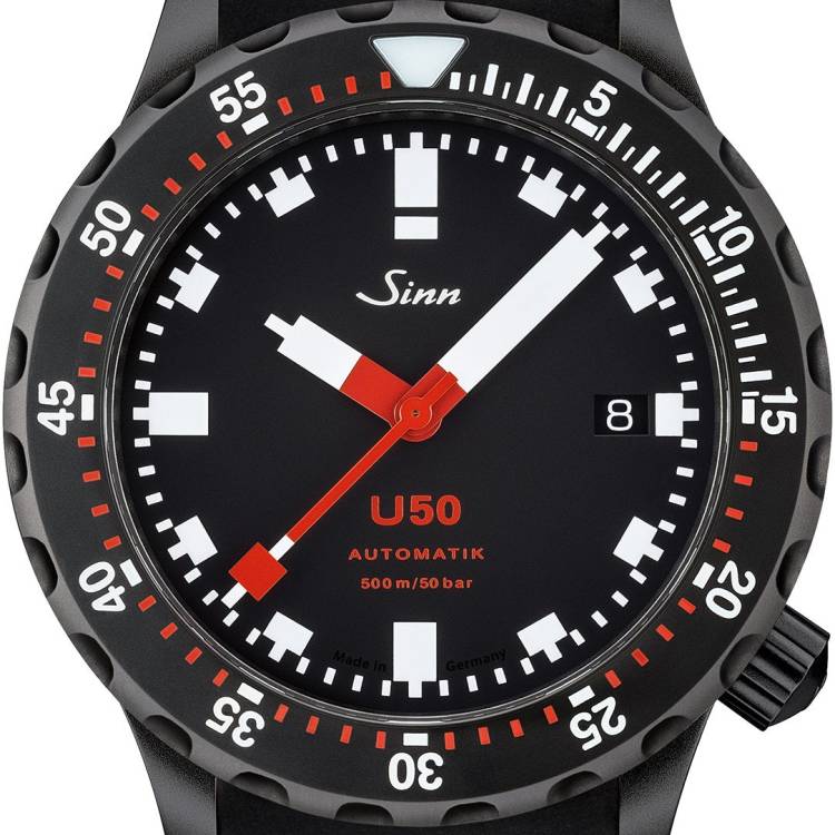 Sinn Watch U50 S Silicone Black - Black