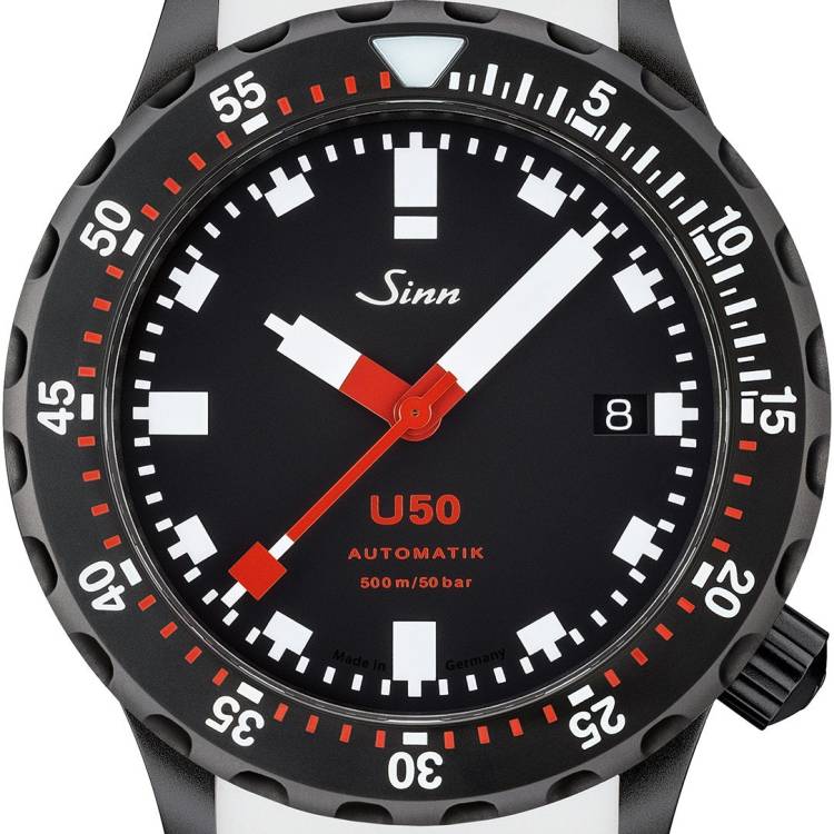 Sinn Watch U50 S Silicone White - Black