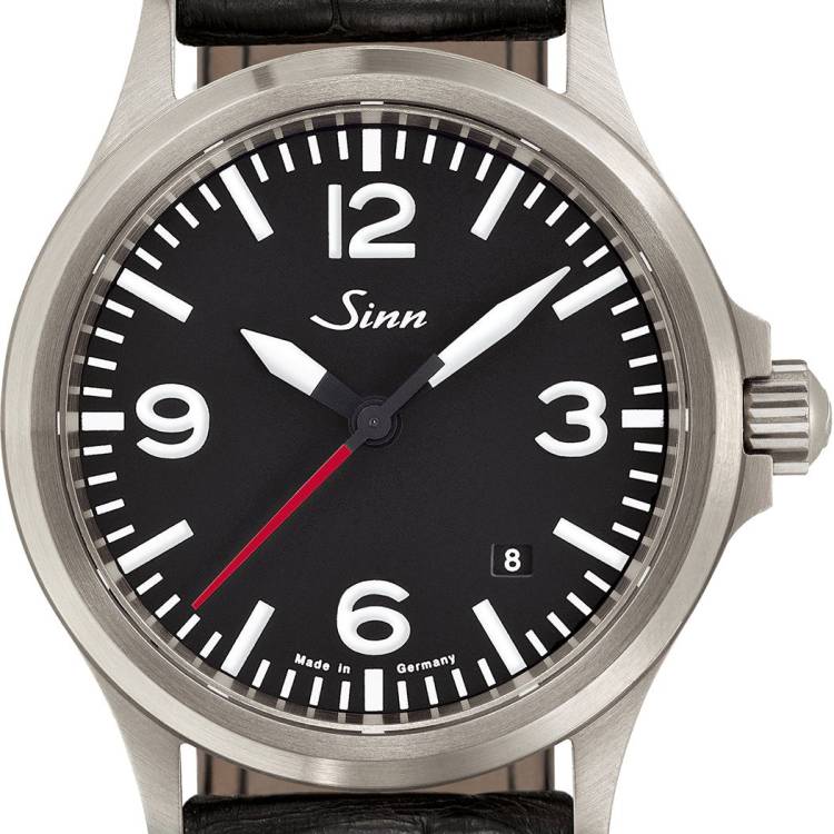 Sinn Watch 556 A RS Black Cowhide Aligator - Black