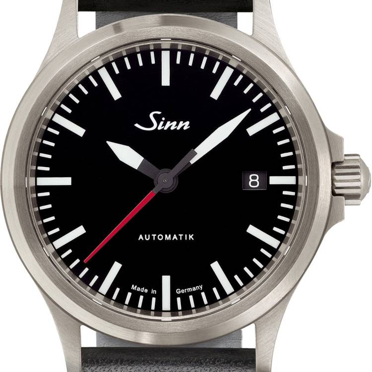 Sinn Watch 556 I RS Leather Black Vintage Cowhide - Black