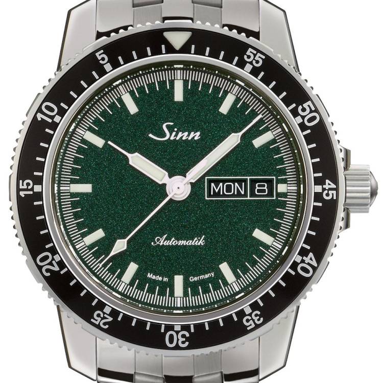 Sinn Watch 104 St Sa I MG Fine Link Bracelet - Green
